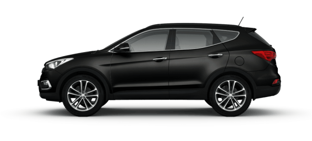Hyundai màu đen Santafe 2.2 chạy dầu tiêu chuẩn